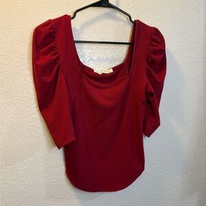 We The Free Square Neck Puffed Sleeve Blouse